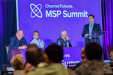 A panel discussion at the MSP Summit 2022